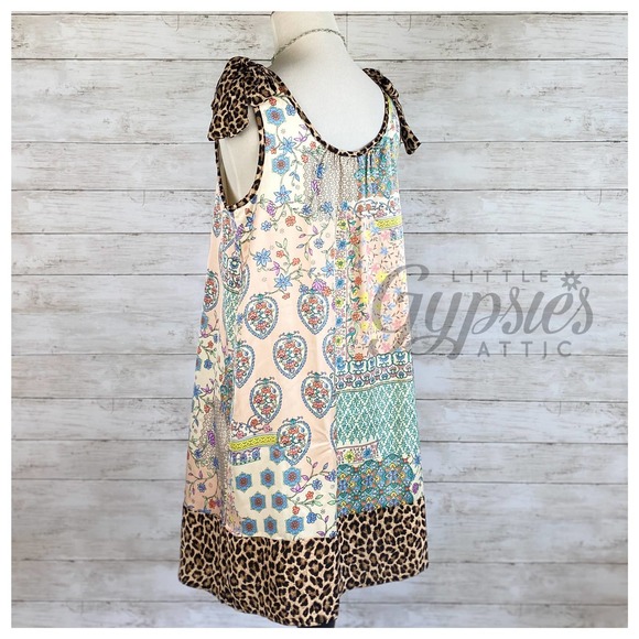 Entro Handmade Patchwork Bohemian Tunic Dress - Picture 4 of 12